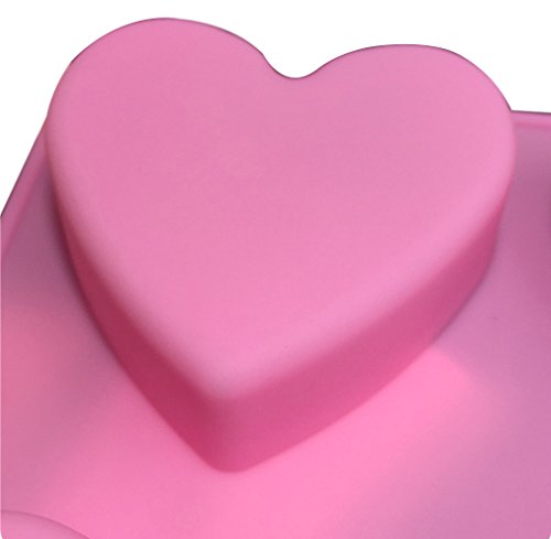 Leisial Molde de Pastel Silicona Forma de Corazón Molde de Jabón Hecho a Mano para Magdalenas Muffins Snacks Helados Tartas Heladas