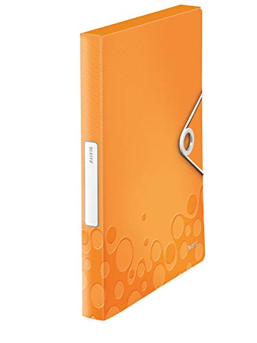LEITZ 46290044 - Carpeta de proyectos WOW PP lomo 30 mm DIN A4 color naranja metalizado