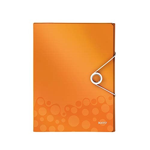 LEITZ 46290044 - Carpeta de proyectos WOW PP lomo 30 mm DIN A4 color naranja metalizado