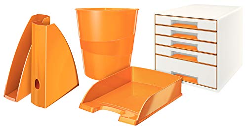 Leitz WOW 52781044 - Papelera, 15L, Plástico, Naranja metalizado