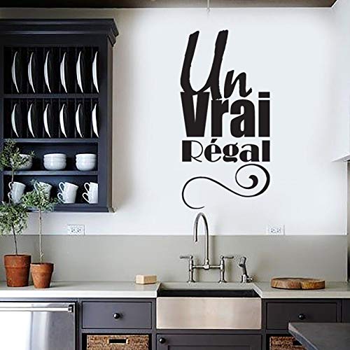 Lema francés Arte Pegatinas Restaurante Cocina Vinilo Pegatinas de pared Decoración del hogar DIY Papel tapiz impermeable