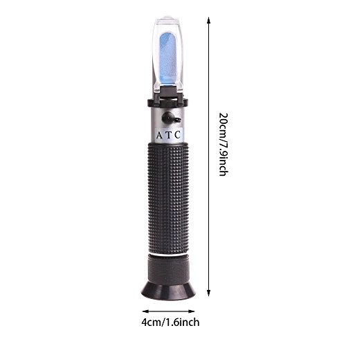 LemonBest 0% -10% Temperatura Automática Salinidad Compensación refractómetro de agua salada acuario