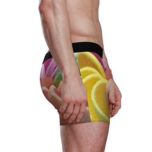 LENNEL Colorido azúcar Estiramiento Transpirable XL Acogedor Ropa Interior Masculina Boxer Breve Personalidad Suave