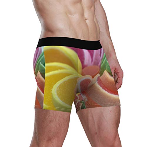 LENNEL Colorido azúcar Estiramiento Transpirable XL Acogedor Ropa Interior Masculina Boxer Breve Personalidad Suave