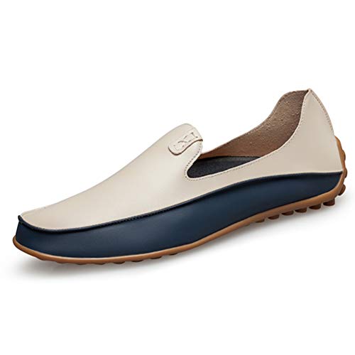 Leobtain Men Mocasines de Conducción Barco Informal Zapatos de Cuero Zapatos Deslizamiento Ligero en Mocasines