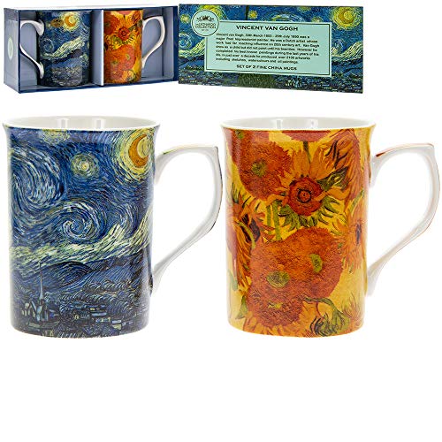 Leonardo LP92364A Van Gogh Castle - Juego de Dos Tazas con diseño de Van Gogh