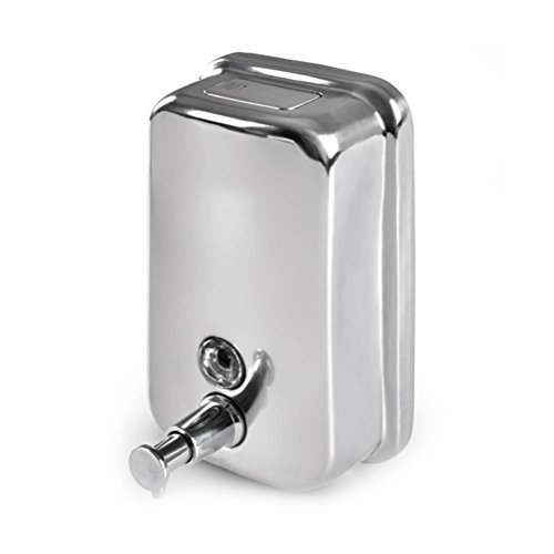 LEORX 500ml Dispensador de jabón líquido dispensador Champú jabón (plata)