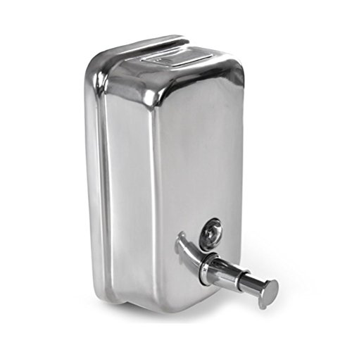 LEORX 500ml Dispensador de jabón líquido dispensador Champú jabón (plata)