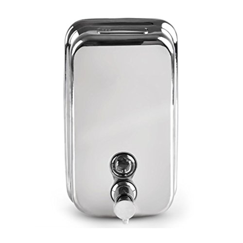 LEORX 500ml Dispensador de jabón líquido dispensador Champú jabón (plata)
