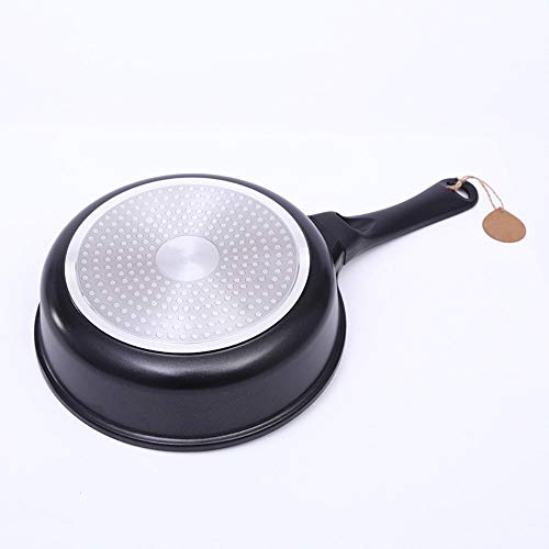 LERDBT Olla Parte Inferior Plana Antideslizante del Filete de la Carne de Cerdo del Wok sin función Multifuncional del Smokeless (Color : Black, Size : Free Size)