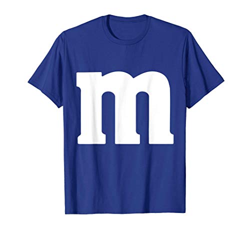 Letra M Camiseta Minúscula m Alfabeto a juego DIY Halloween Camiseta