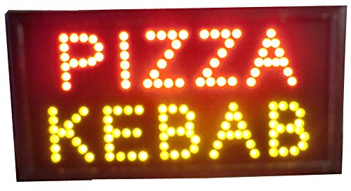 LETRERO CARTEL LUZ LUMINOSO LED – PIZZA KEBAB. IDEAL PARA ESCAPARATE