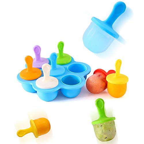 LETSVDO Moldes de silicona para piruletas de hielo, molde reutilizable para hacer piruletas de huevo, molde reutilizable para hacer helados o helados para niños
