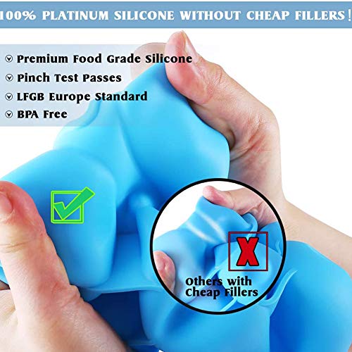 LETSVDO Moldes de silicona para piruletas de hielo, molde reutilizable para hacer piruletas de huevo, molde reutilizable para hacer helados o helados para niños