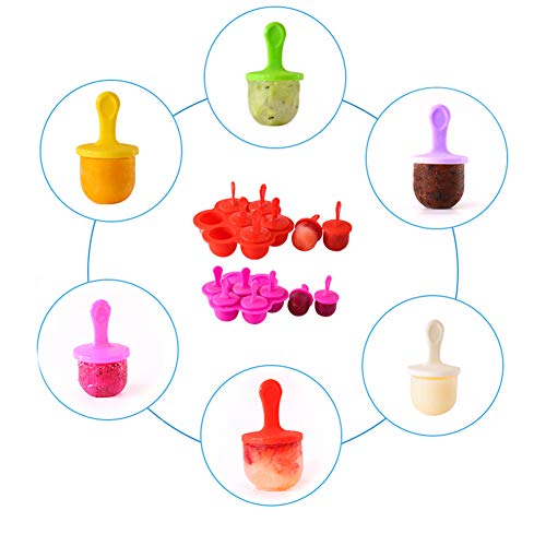 LETSVDO Moldes de silicona para piruletas de hielo, molde reutilizable para hacer piruletas de huevo, molde reutilizable para hacer helados o helados para niños