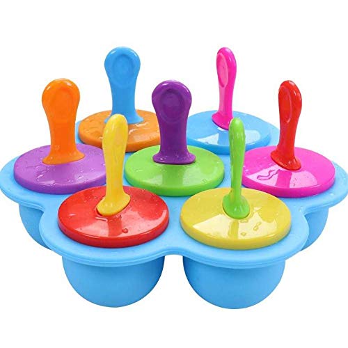 LETSVDO Moldes de silicona para piruletas de hielo, molde reutilizable para hacer piruletas de huevo, molde reutilizable para hacer helados o helados para niños