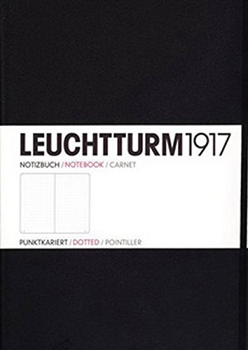 LEUCHTTURM1917 327366 Libreta de notas Master Classic (A4+) tapas duras, 235 páginas numeradas, negro, puntos