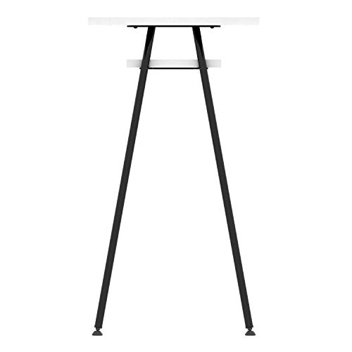 LEVIRA – Mesa de Oficina, Escritorio, Mesa de Ordenador, Kost Dash - 100 x 75 - Nogal Tróia Y Negro