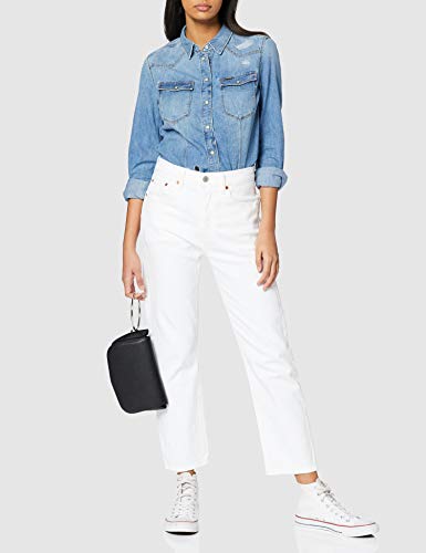 Levi's 501 Crop Vaqueros Boyfriend, Blanco (In The Clouds 0032), 25W / 26L para Mujer