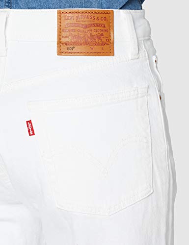 Levi's 501 Crop Vaqueros Boyfriend, Blanco (In The Clouds 0032), 25W / 26L para Mujer