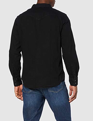 Levi's Barstow Western Standard Camisa, Negro (Marble Black Denim Rinse 0002), Small para Hombre
