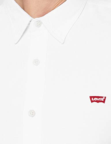 Levi's LS Battery Hm Shirt Slim Camisa, Blanco (White 0002), Medium para Hombre