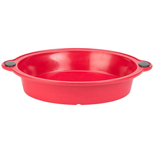 Levivo Molde de Horno de Silicona para Tart, Rojo, 24 cm