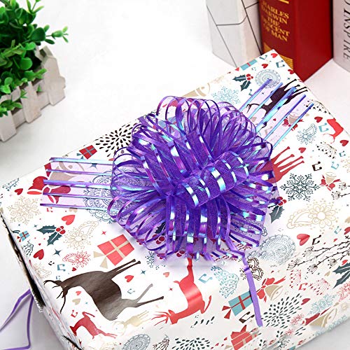 LEZED Lazos para Regalo Grande Arcos para Envolver Regalos Lazos para Tirar para Regalos Lazo de Cinta de Nudo de Regalo para Boda, Regalo, Flores, cestas de decoración 12 Piezas