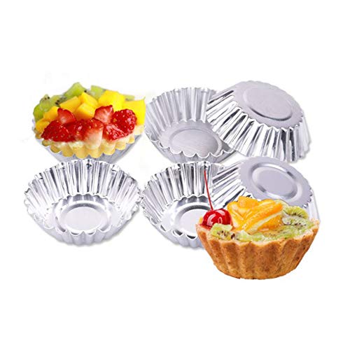 Lezed Molde de Tartaleta Molde de Tarta de Huevo Tarta de Huevo Molde de Magdalena Torta Antiadherente Galleta Pudín Molde Herramienta para Hornear Pudding Cake Bandeja Hornada Molde 30 Piezas
