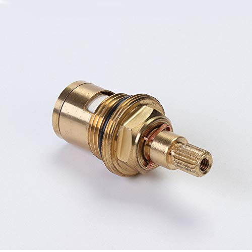 Lezed Repuesto para Lavabo Grifo de Cartucho de Disco de Cerámica, Cabezal Ceramico Reemplazo Cartucho, Valvula de Cobre Cartucho de Disco de Cerámica para Agua 1/2" (1 par Caliente & Frío)