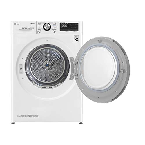 LG RC90V9AV2W - Secadora inteligente de carga frontal de 9 kg, libre instalación, clase A+++-10%, inteligencia artificial, ventana de cristal templado, 60 x 69 x 85 cm, color blanco