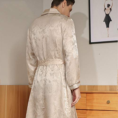LGLE SatéN Kimono Pijamas Cuello de Pico Manga Larga Suave Albornoces,XL