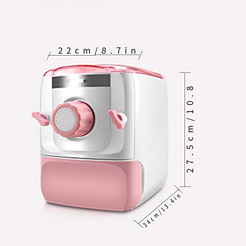 LHK Máquina de Fideos para el hogar Inteligente, Prensa eléctrica pequeña para el hogar, mezcladora de Masa multifunción automática para Envolver Bolas de Masa con Siete Cuchillos de patrón