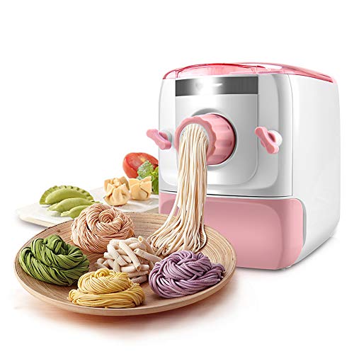 LHK Máquina de Fideos para el hogar Inteligente, Prensa eléctrica pequeña para el hogar, mezcladora de Masa multifunción automática para Envolver Bolas de Masa con Siete Cuchillos de patrón