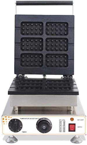 LHSUNTA Máquina para Hacer Pan, 6 Piezas industriales Waffle On A Stick Maker Máquina de Hierro Baker Waffle Maker Antiadherente Bélgica