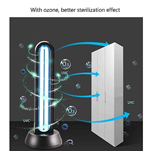 LHY EsterilizacióN DoméStica De La LáMpara De DesinfeccióN UV con Ozono PortáTil AdemáS del Olor A Repelente De Insectos De Cucarachas Temporizador De Control Remoto Purificador De Aire 38w
