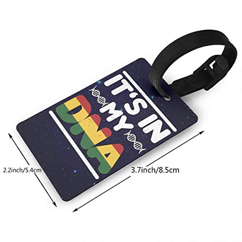 Liang4268 - Soporte para tarjetas de visita con la bandera de Rasta en mi ADN, para maletas de equipaje y maletas