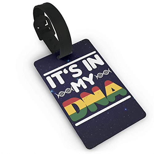 Liang4268 - Soporte para tarjetas de visita con la bandera de Rasta en mi ADN, para maletas de equipaje y maletas