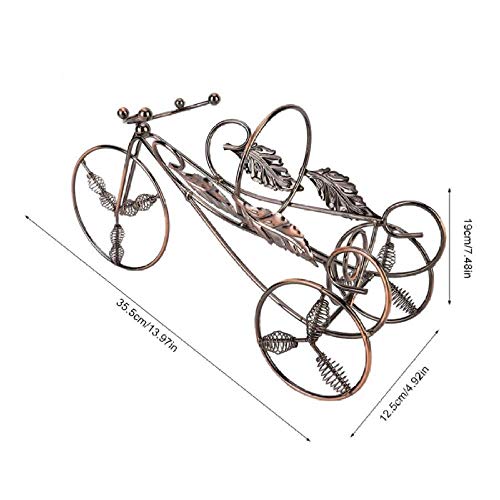 LIAOLEI10 Botellero Forma de Bicicleta Hierro Estante de Vino Tinto Expositor de Vino Soporte Organizador Decoración del hogar