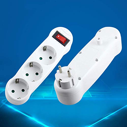 Liar Convertidor de enchufe de extensión de energía inalámbrica alemán 1 a 3 enchufes de extensión blancos * 1