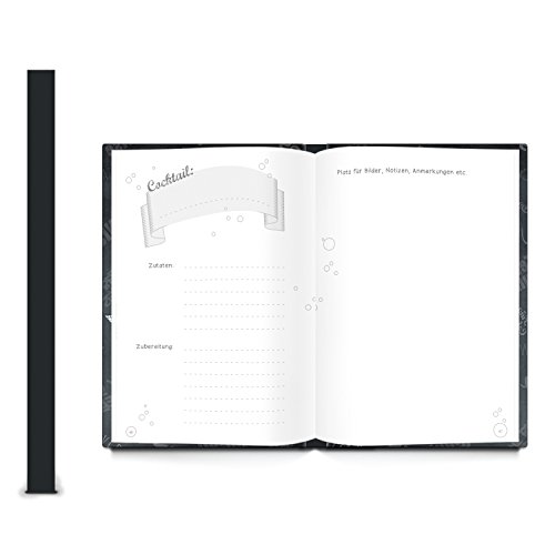 Libreta Cóctel libro libro de recetas para escribir para cócteles bar de bebidas Mix de bebidas Aperitif Happy Hour Fiesta de bebidas con sin alcohol para bar Keeper & Privado