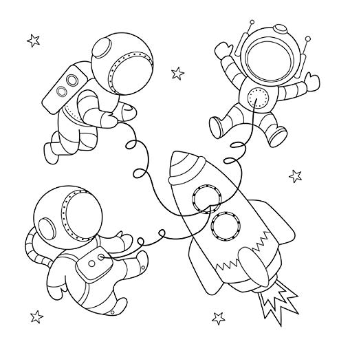 Libro para colorear el sistema solar de los niños: Astronautas, planetas, naves espaciales y el universo para niños de 4 a 8 años: 3 (Cuadernos para colorear niños)