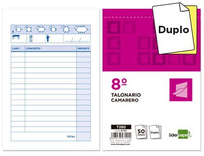 Liderpapel - T280 Talonario Camarero 105 X 155 Mm