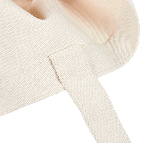 Lienzo Bolsas De Comestibles – 2 Pack – Blank Tote Bolsas con asas – bolsas de compra reutilizables, color blanco, 18,5 x 11,5 x 5,7 cm