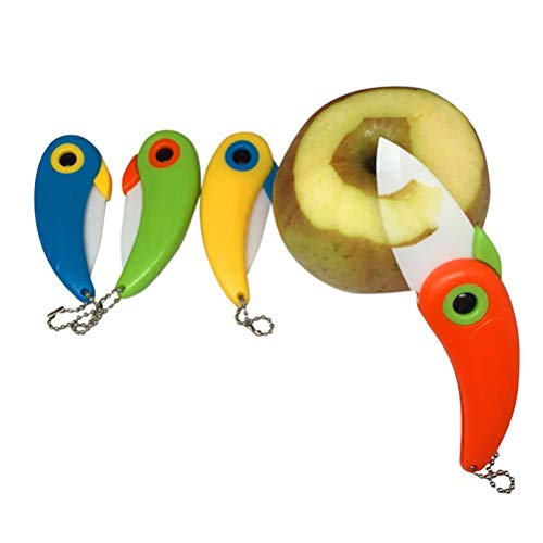 LifeBest Mini Cuchillo de Fruta Cortador de Bolsillo con Forma de pájaro Cuchillo de pájaro Plegable Cubiertos portátiles tallar y Picar Cocina para Amantes de la Cocina