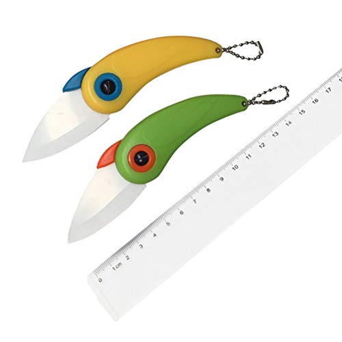 LifeBest Mini Cuchillo de Fruta Cortador de Bolsillo con Forma de pájaro Cuchillo de pájaro Plegable Cubiertos portátiles tallar y Picar Cocina para Amantes de la Cocina