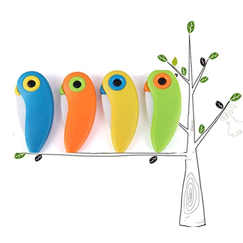 LifeBest Mini Cuchillo de Fruta Cortador de Bolsillo con Forma de pájaro Cuchillo de pájaro Plegable Cubiertos portátiles tallar y Picar Cocina para Amantes de la Cocina