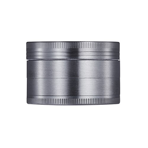 LIHAO 2" Grinder 4 Piezas Grinder Metálico con Rascador Polen para Hierbas y Especias (5cm, Plata Antigua)