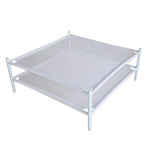 LIJUMN Estante De Secado De Suéter De 2 Paquetes Estante De Ropa De Malla Apilable Estante De Red Seca, Blanco 27.56 X 27.56 Pulgadas