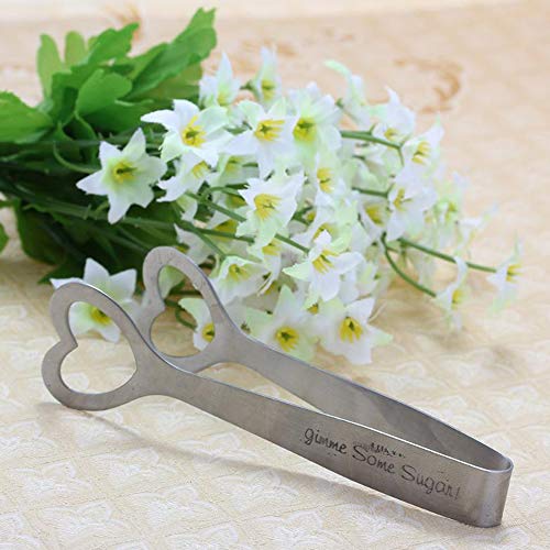 Limeo Sugar Tongs Pinzas de Hielo Barra de Pinzas de Hielo Pinzas de Azúcar de Acero Inoxidable Juego de Pinzas de Azucar Clip de Azúcar Pinzas de Caramelo de Acero Inoxidable (Total 6)